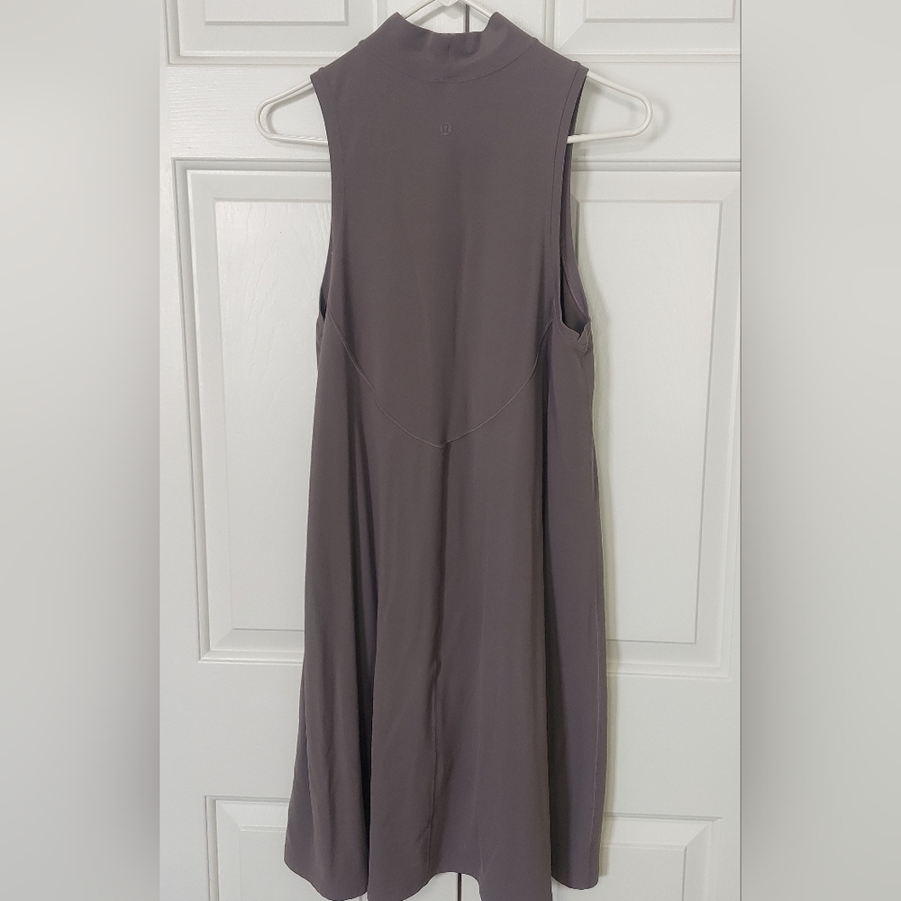 Lululemon All Yours High-Neck Dress Lunar Rock Mauve Grey Soft Vitasea Size 8 - Picture 6 of 9